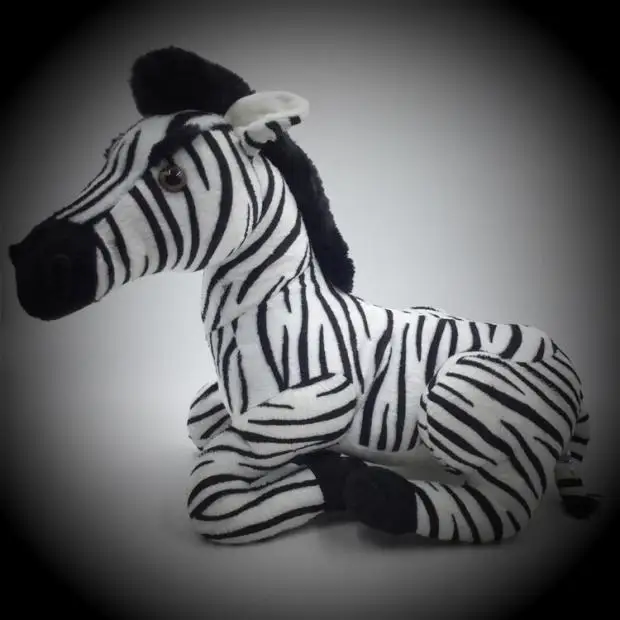 big simulation plush zebra toy high quality kneeling zebra doll gift about 45cm