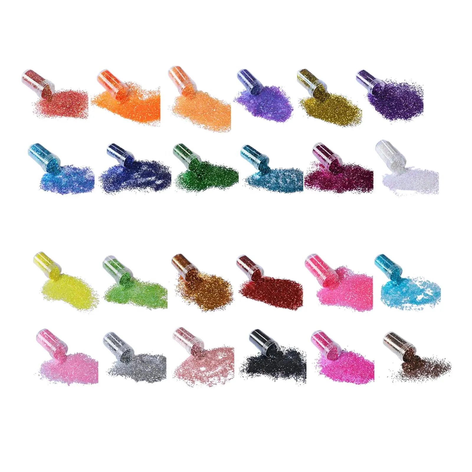 24 Pieces Chunky Glitter Gradient Art Craft Glitter for Halloween