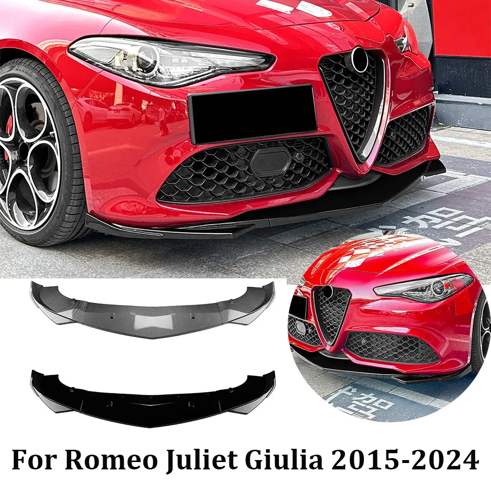 

Для Romeo Juliet Giulia 2015-2024 автомобили внешняя модификация аксессуары передний бампер автомобиля разделитель губ диффузор ABS комплект кузова