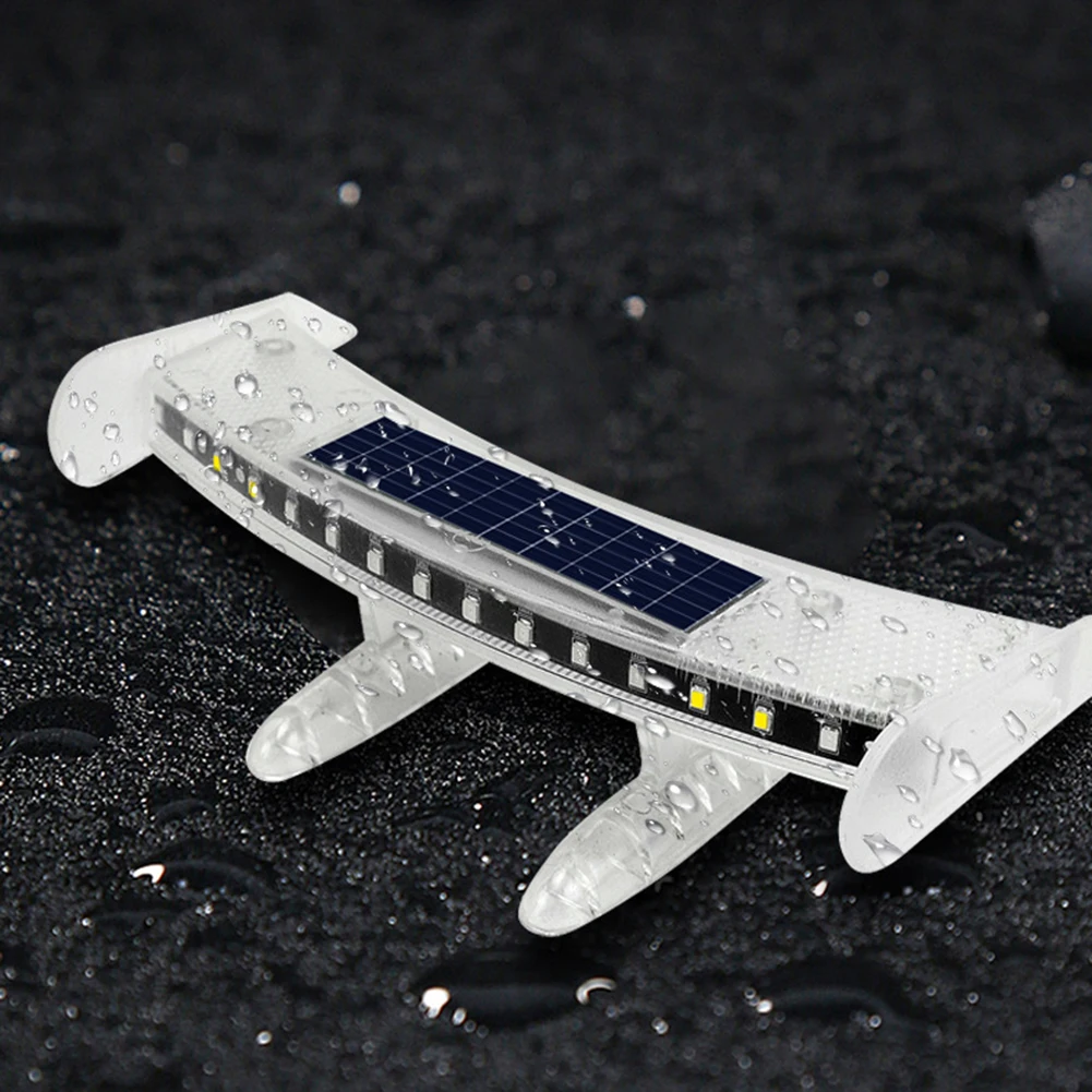 مصباح خلفي صغير للسيارة يعمل بالطاقة الشمسية، جناح LED وامض مقاوم للماء #4