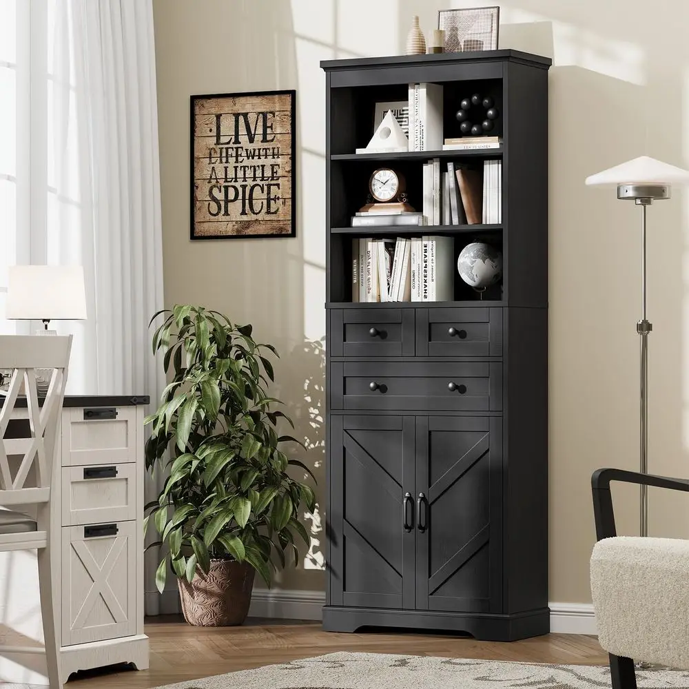 Farmhouse Tall Bathroom Cabinet 2