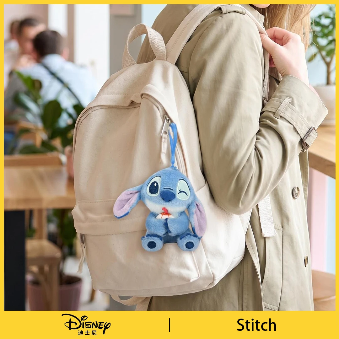 Potdemiel Lilo Stitch Sweet Kawaii Plush Bag Accessory Cartoon Purse Charm Girls Birthday Gift Handbag Pendant Decoration view 2