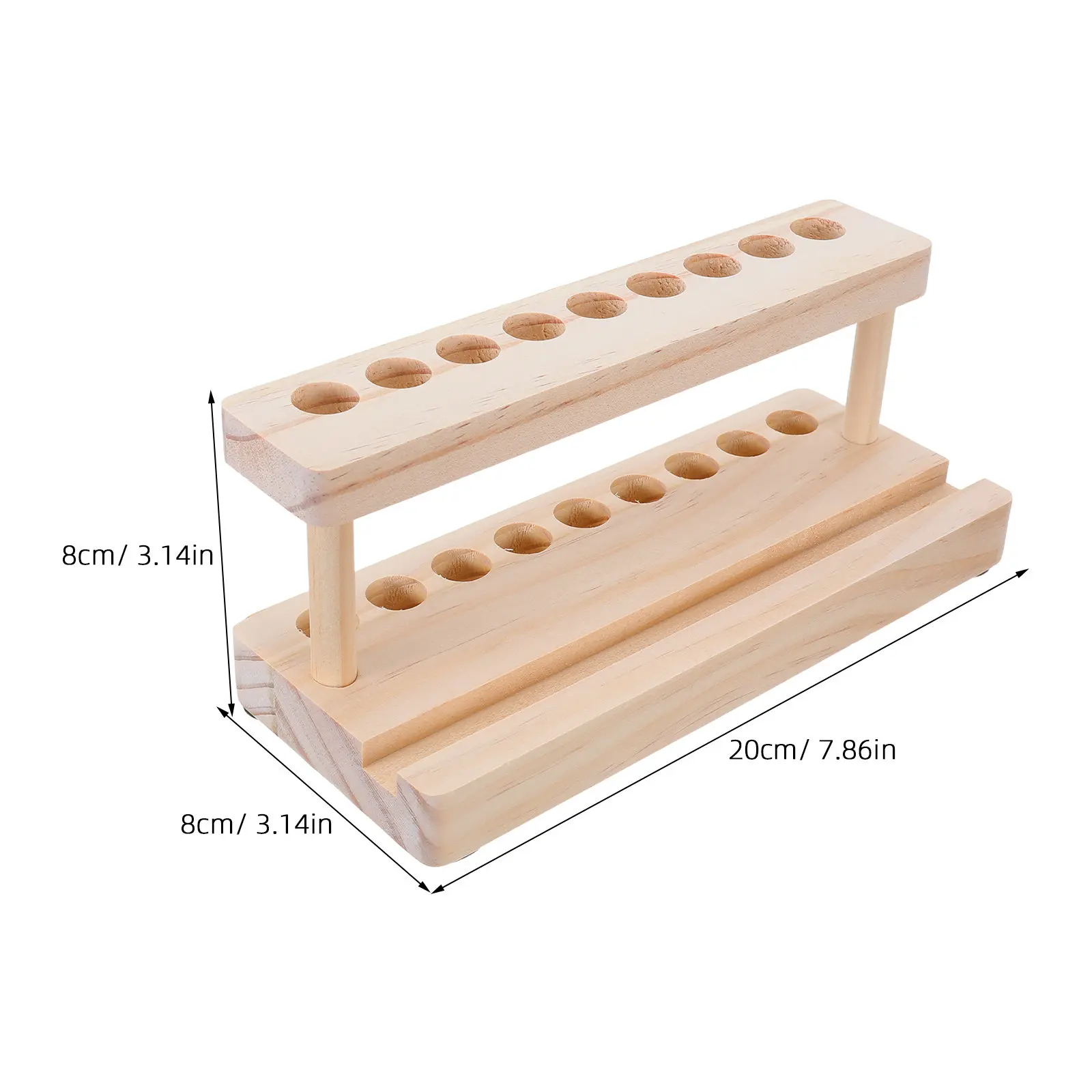 Wooden Phone Stand Pen Holder Desktop Organizer Natural Wood Pencil Slot Holder Office Desk Cell Phone Stand for Study