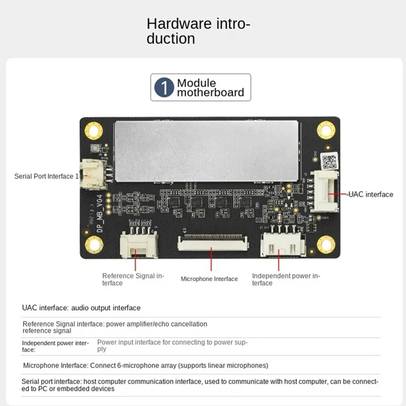 Far-Field microfoon Ring Array-module ROS 6-microfoon spraakbord 6-microfoon positionering navigatie