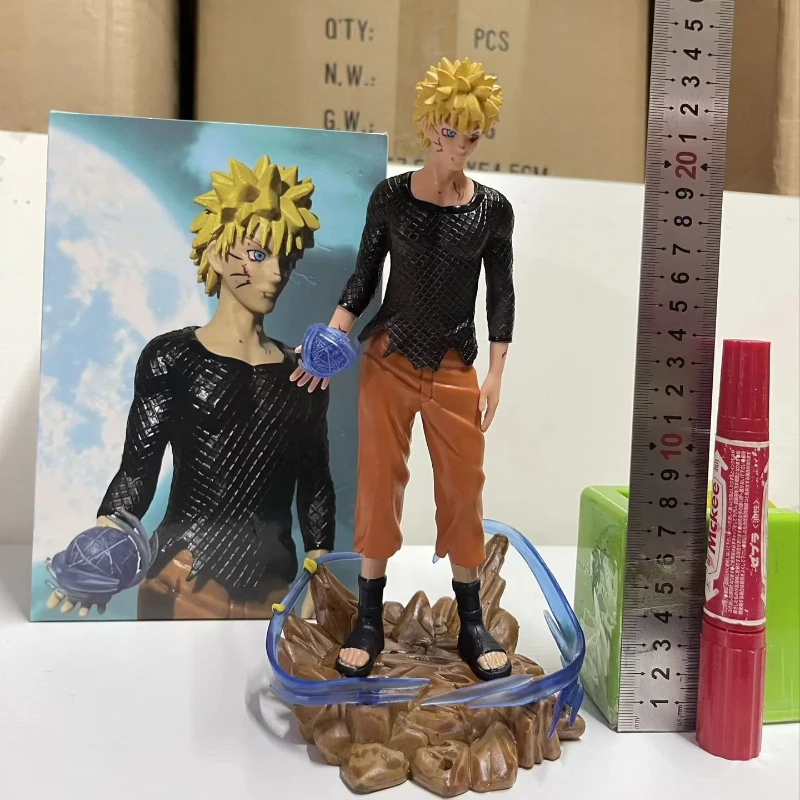 23cm Nowa Figurka Anime NARUTO Uzumaki Naruto Uchiha Sasuke Model Statuetka Dekoracja na Biurko Ozdoby Prezenty dla Dzieci Zabawki