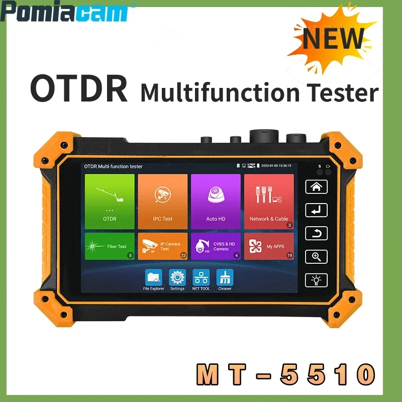 MT5500/5510 New OTDR Tester OPM/VFL/cable Tracker Combination Optical Power Meter 5.4 Inch Multifunctional OTDR and CCTV Tester