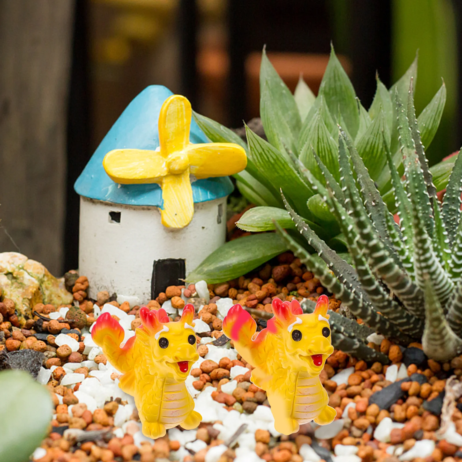 

12Pcs Resin Mini Dragon Year of Dragon Zodiac Ornament for Home Garden Decor Desktop Landscape Statue Collection