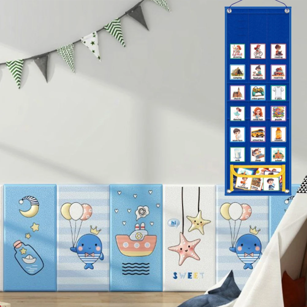 

1 Set Kids Chores Chart Multifunctional Wall Hanging Daily Schedule Board Toddler Routine Learning Tool Home Use Visual