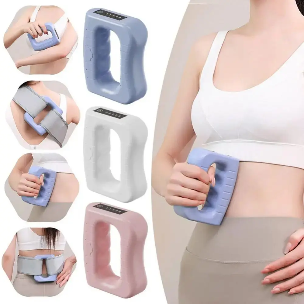 

Portable Electric Fascia Massage Ring 5 Vibration Modes Adjustable Speed Muscle Handheld Massager Compact Size USB Charging