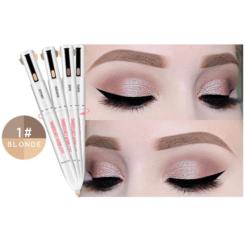 4in1 Rotate Eyebrow Pencil Waterproof Microblading Eyebrow Pen Tint Tattoo Makeup Cosmetic Natural Long Lasting Eye Brow Pencil