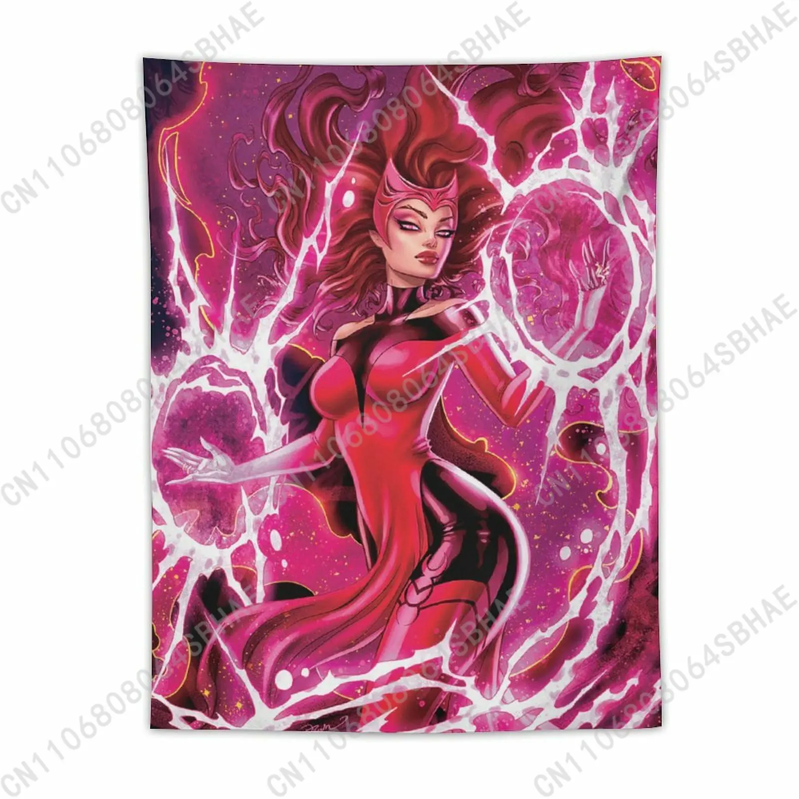 

Marvel Scarlet Witch Custom Photo Wall Tapestry Personalized Blanket Wall Hanging Bedroom Living Room Birthday Gift Cosplay