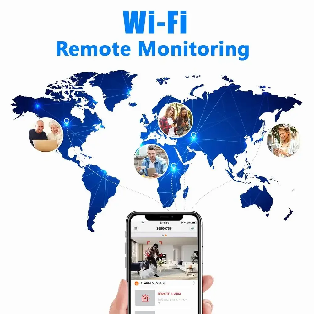 كاميرا لاسلكية صغيرة محمولة ، غير مرئية ، كاميرا فيديو للنسخة الليلية ، واي فاي ، شاشة تحكم عن بعد متعددة المستخدمين ، TF ، 4K ، P Cam HD