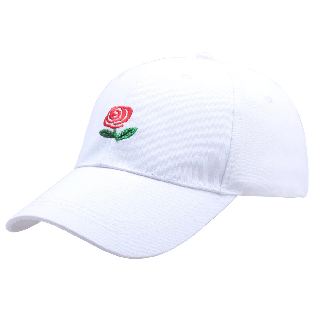 Cotton Rose Embroidery Hat Black  Blank Snapback Hip Hop Dad  Designer Men Women Visor Cap Skateboard Gorra Bone