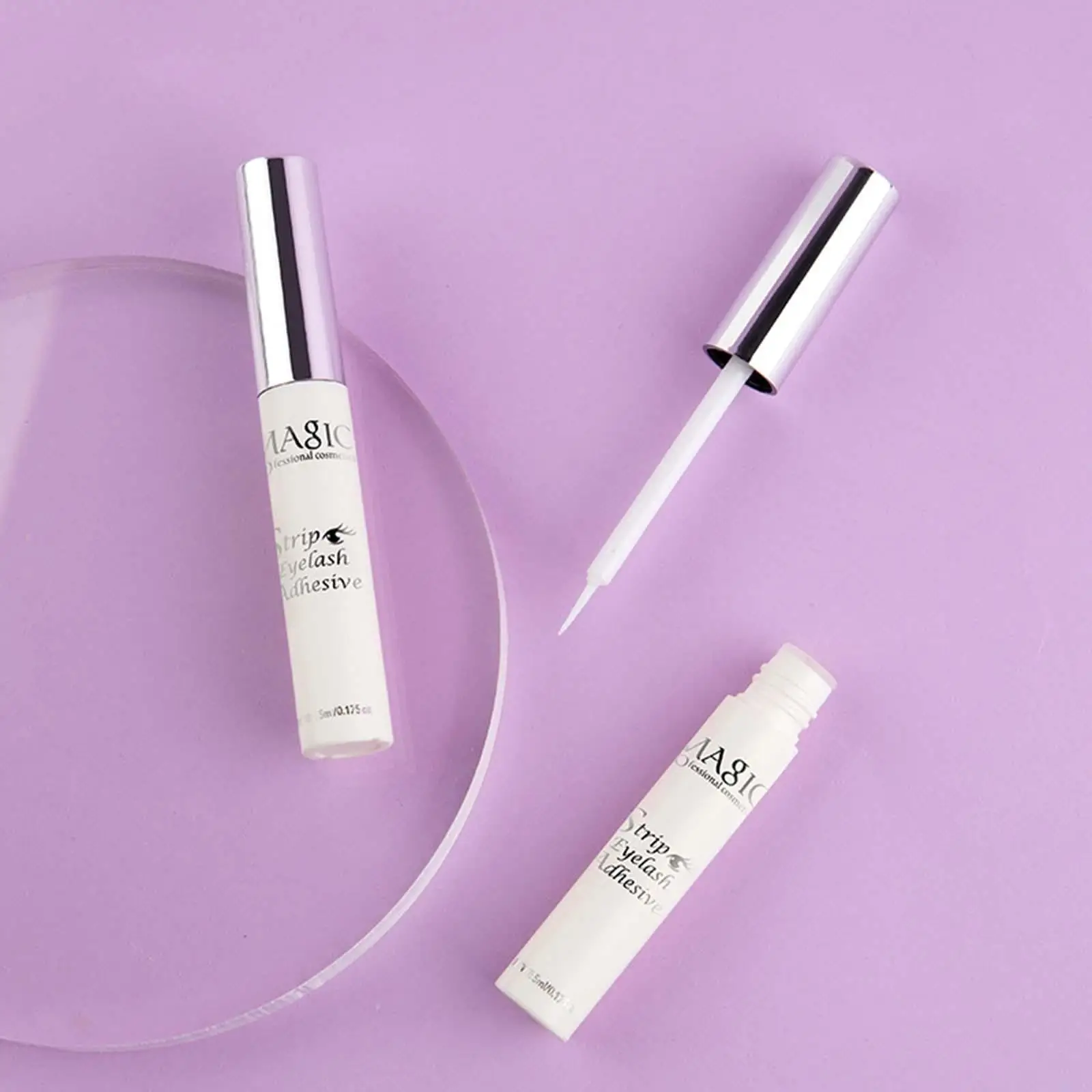 5ml False Eyelash Glue Double Eyelid Glue with Y Shape Stick Strong Hold Sweatproof Long Lasting Natural for Salon Beauty Girls