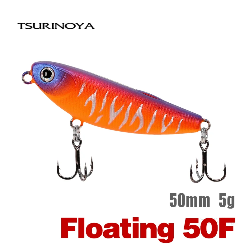 TSURINOYA 50F Top Water Floating Pencil 50mm 5g DW62 Fishing Lure Artificial Hard Baits Bass Pike Trout Wobbler Fishing Tackle