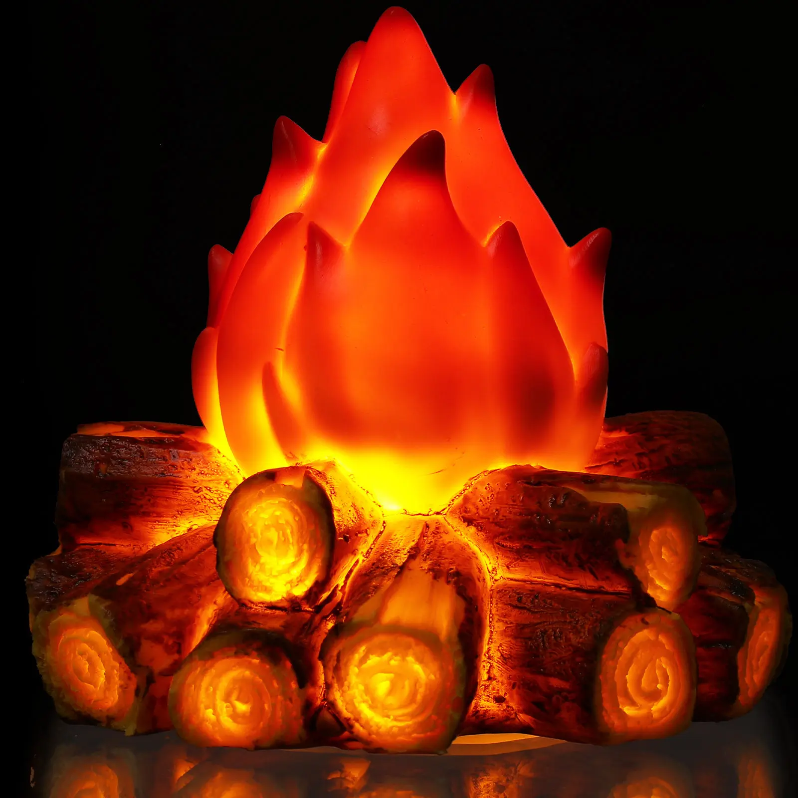 

Simulated Mini Campfire Lamp Fake Flame LED Night Light Flickering Fire Effect Table Lamp Indoor Decorative Light for Christmas