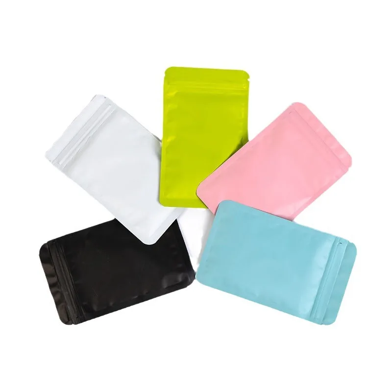 Thick 20C Matte Smell Proof Mylar Bags Plastic Packaging Flat Pouch Food Candy Cookie Retail Storage Aluminum Foil Zip Lock Bag