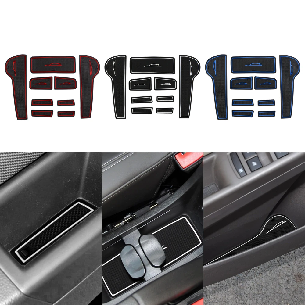 

For Chevrolet Chevry Cruze Sedan Hatchback 2009-2015 Door Groove Mats Silicone Door Slot Pad 9Pcs Anti-Slip Mats Accessories