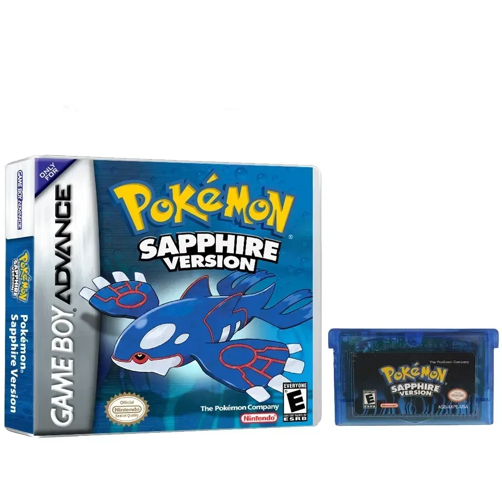 

Игровая карта Pokemon, английский язык, изумрудный сапфир, серия GB NDSL GBC GBA GBM SP Ruby Firered, видеокартридж, игровая карта для консоли
