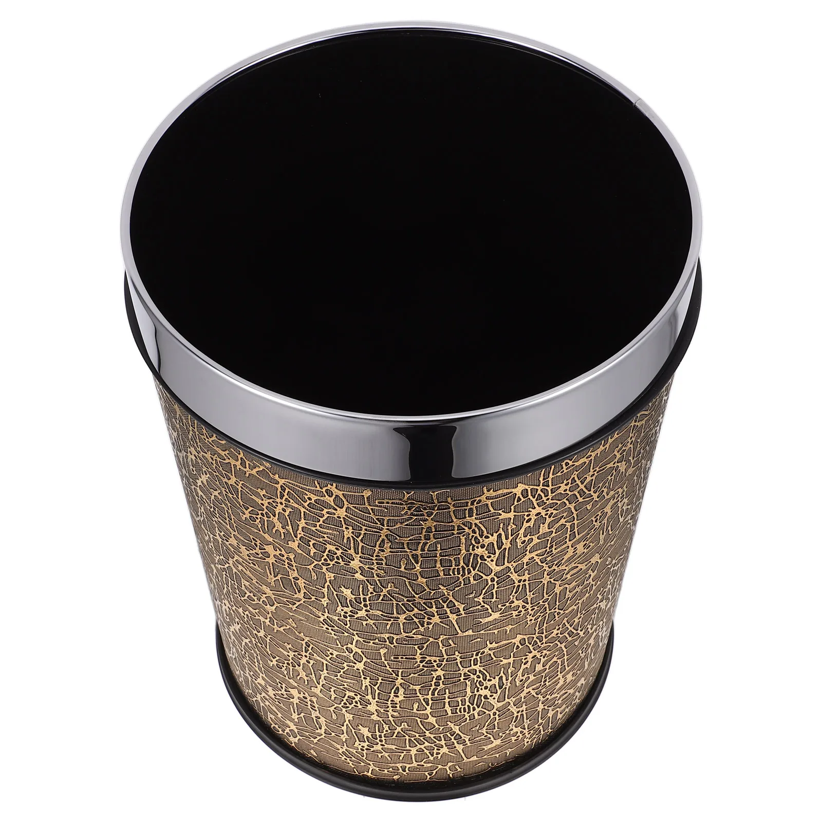 

Pu Garbage Container Round Trash Bin Break Resistant Lidless For Office Bedroom Kitchen Home Household Waste