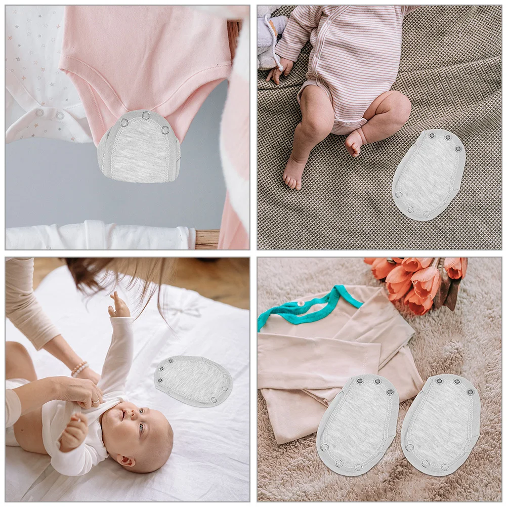 

Cotton Jumpsuits Extenders Double Layer Baby Bodysuit Snap Extender Soft Breathable Easy Use for Baby Shower Gift Toddlers