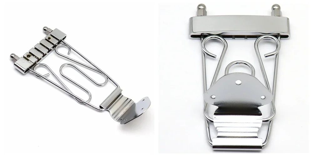

6 String Metal Semi-Hollow Tailpiece Bridge Jazz Bridge for Archtop Jazz Guitar LP Guitar Parts