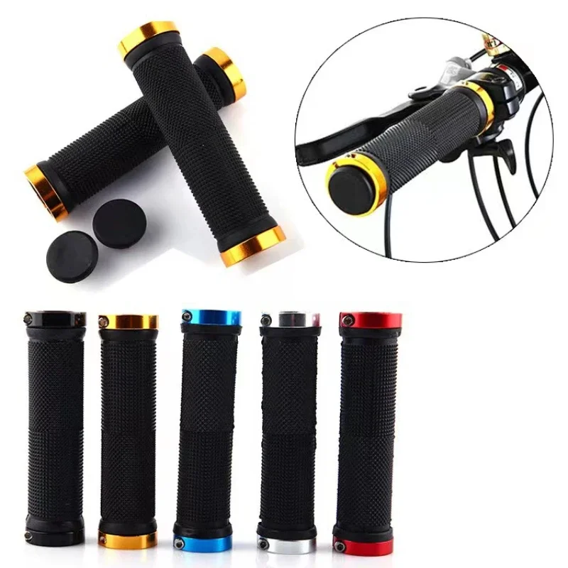 Rubber Bicycle Grips Anti Slip Grips MTB Cuffs Bike Handlebar Cover BMX Mountain Bike Lock on Handles Grip Bicycle Accessories