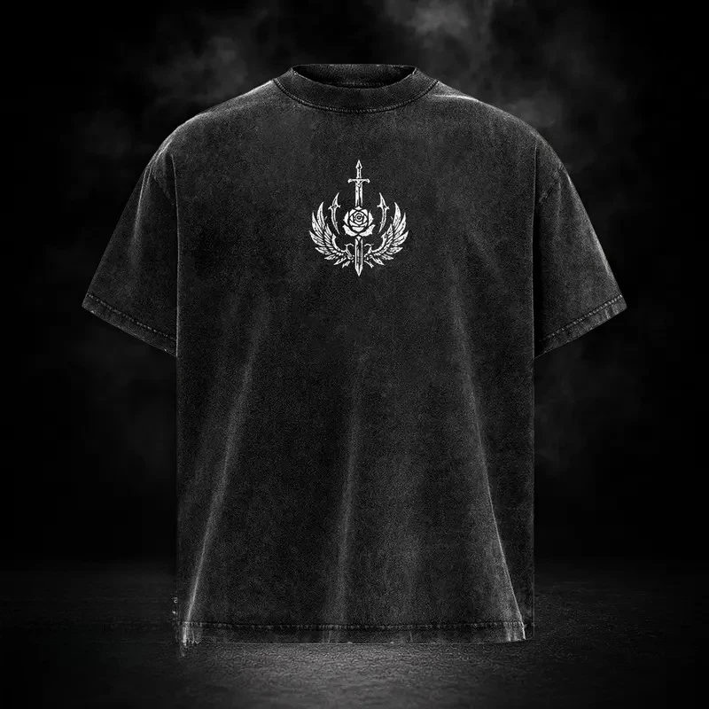 Overlord Albedo Graphic T Shirt Men Women Short Sleeve Clothing Casual Cotton Tshirt Vintage Washed T-shirt Anime Streetwear