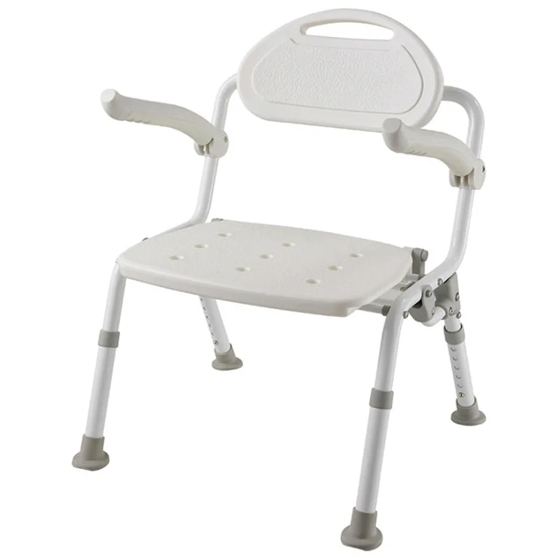Стул для ванной комнаты для пожилых беременных женщин, складной стул для туалета и душа, нескользящий с подлокотником, табурет для душа
