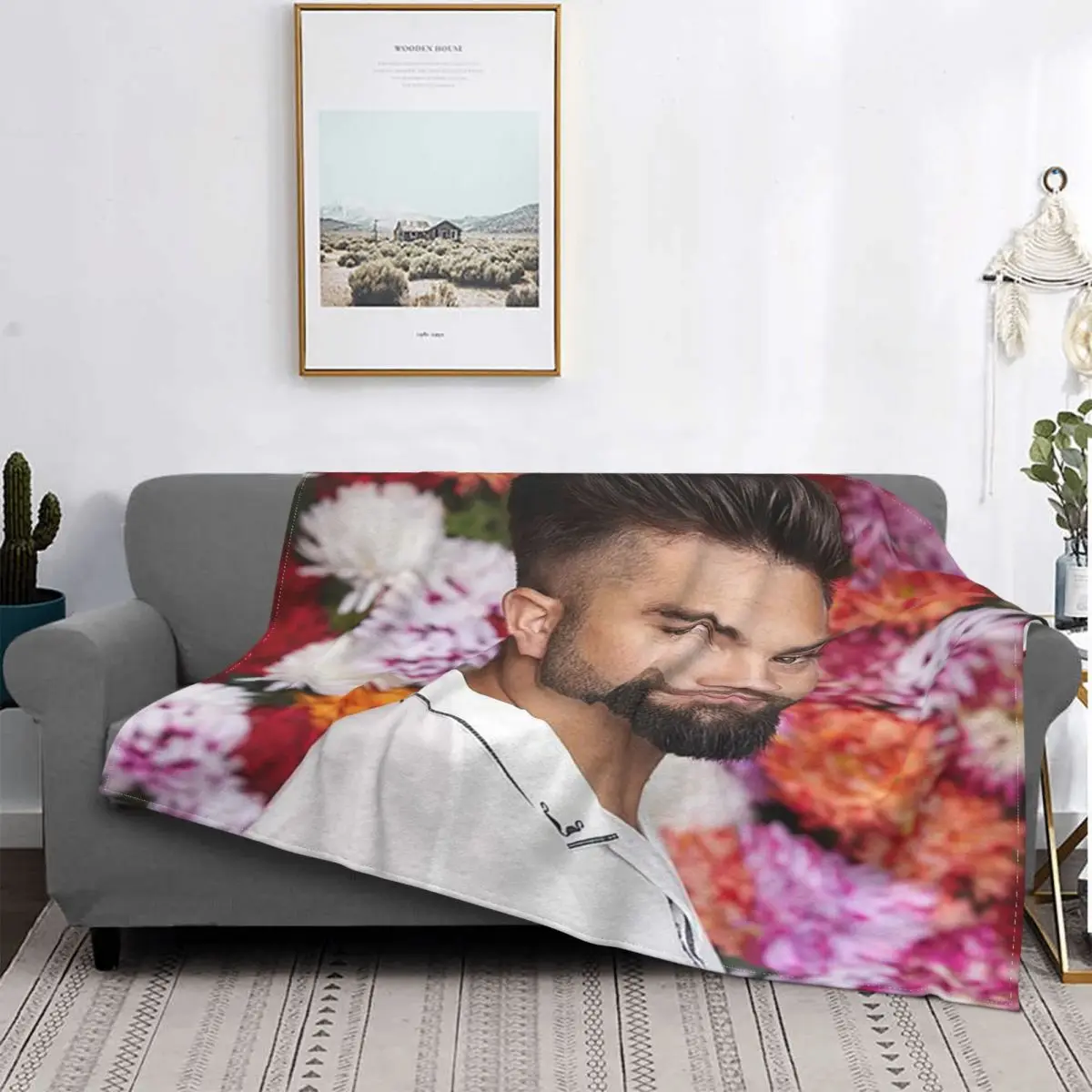 Kendji Girac Singer Blankets Fleece Spring/Autumn Breathable Warm Throw Blanket for Bedding Couch Bedding Throws