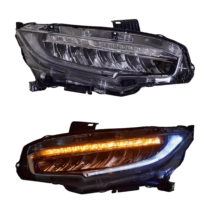 

For Honda Civic 10th Gen 2016-2021 Car Accessories Head Light Assembly Headlights Front Light Upgrade Headlamp Head Light