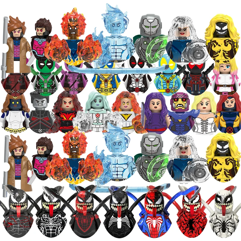 

MARVEL Legends Toys Bricks XH1422-1429 ICE Man Deadpool TV1017-1024 For Gifts Building Blocks Mini Action Figures Toys Children