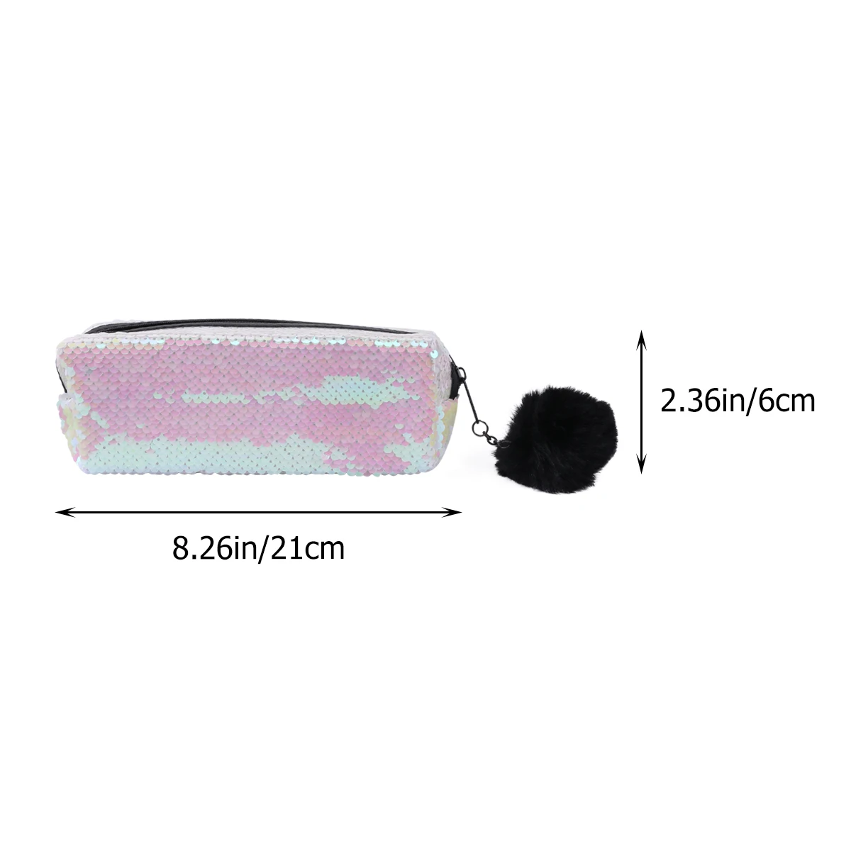 1Pcs Glitter Pencil Pouch Sturdy Design Dustproof Storage Multifunctional Bag Sequin Pencil Pouch