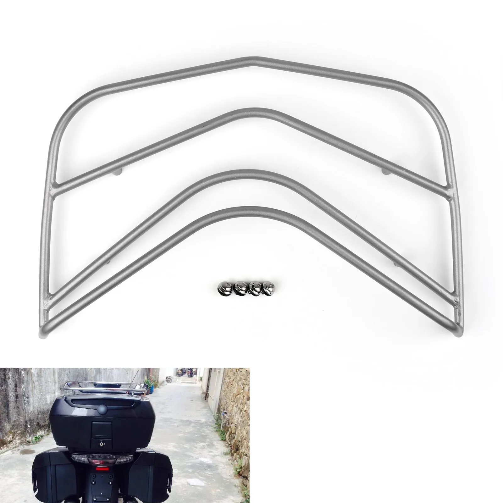 Silver  Rear Top Box Trunk Rack for BMW K1600GTL K 1600GTL 2011 2012 2013 2014 Motorcycle Parts