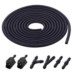 7Pcs/set Front Windscreen Wiper Arm Washer Nozzle Jets 4 Way Ajustable Check Valve Tube Pipe Hose 2m T Piece Straight Piece