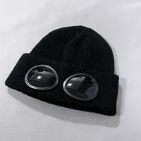 Casual CP Pilot Winter Knitted Beanies for Men and Women Warm Korean Couple Woolen Outdoor Hats