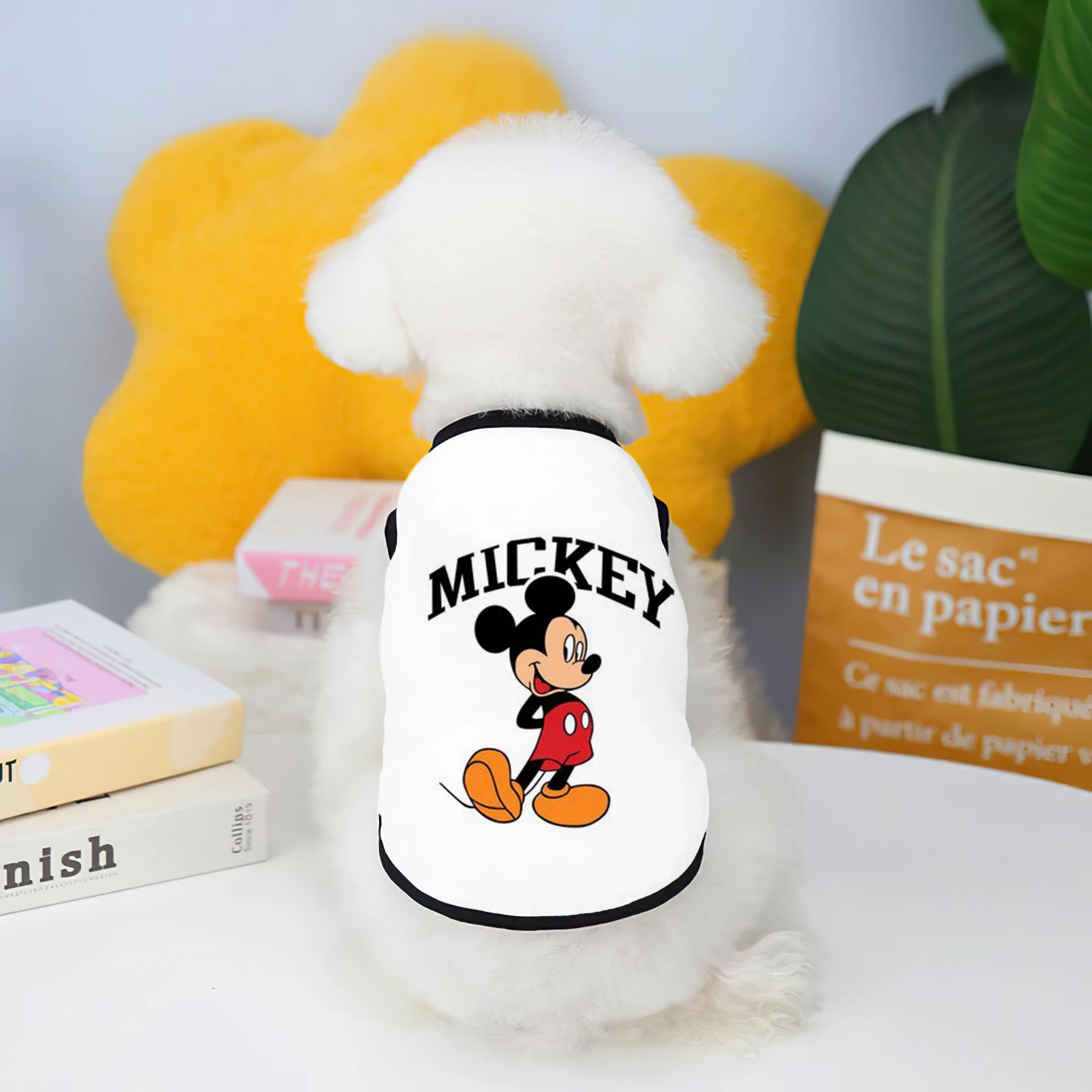 Dog Supplies Disney Mickey Minnie Elements Clothes for Large Dogs Puppy Summer Clothes Vests Chihuahua Pet Products Home Garden