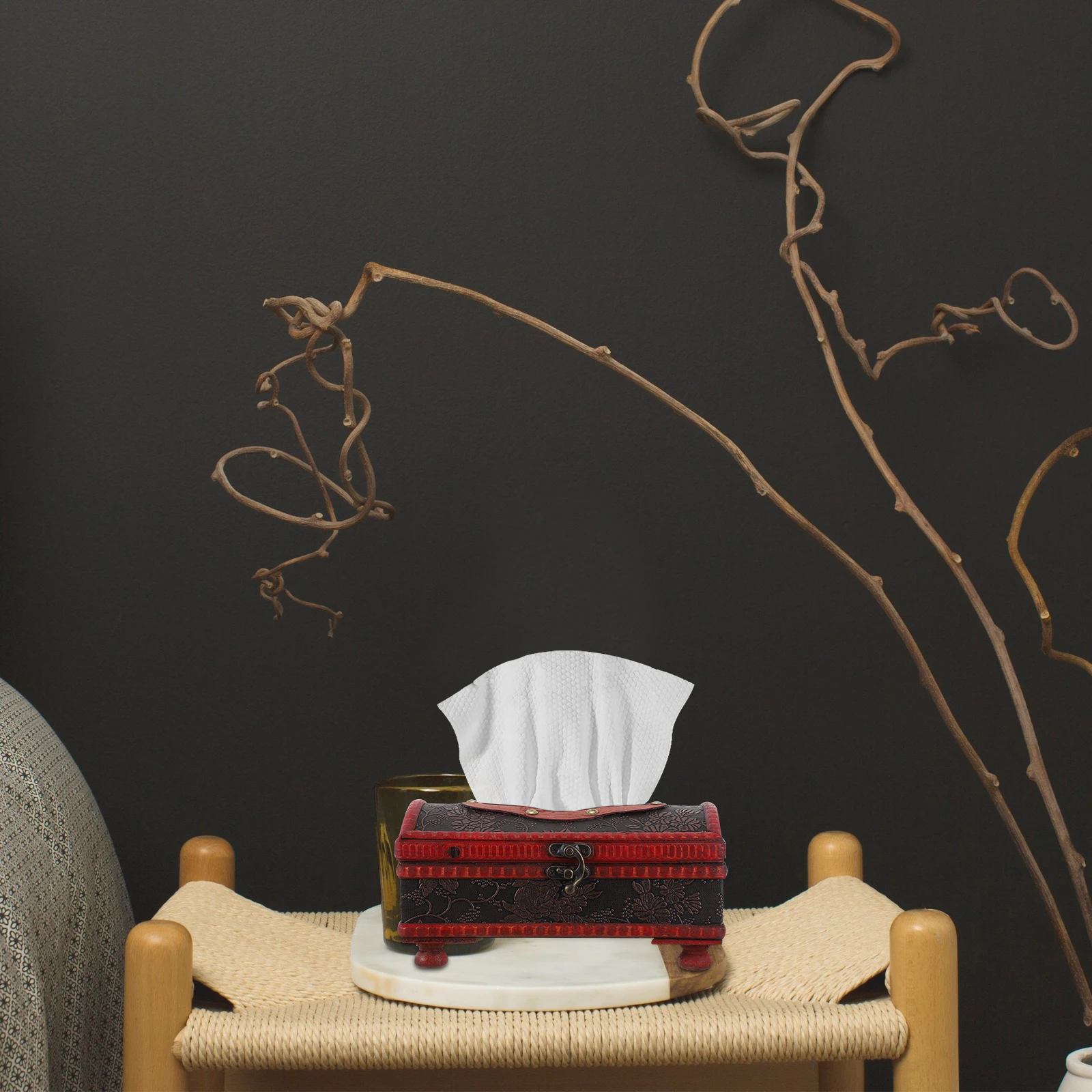 

Wooden Tissue Box Napkin Holder Storage Vintage Home Decor Retro Paper Dispenser Boxes For Restaurant Office Car Hotel