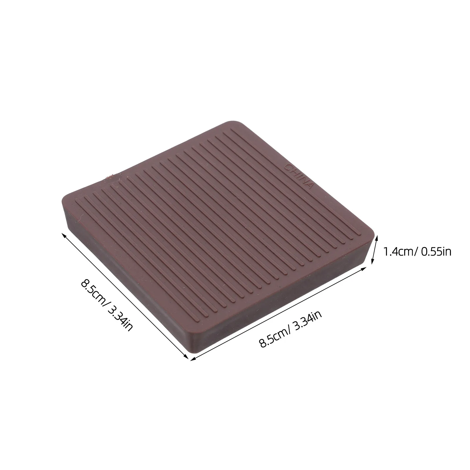 Square Rubber Caster Cups 8 Pack Non Slip Furniture Leg Floor Protectors for Hardwood Floors Sofa Chair Bed