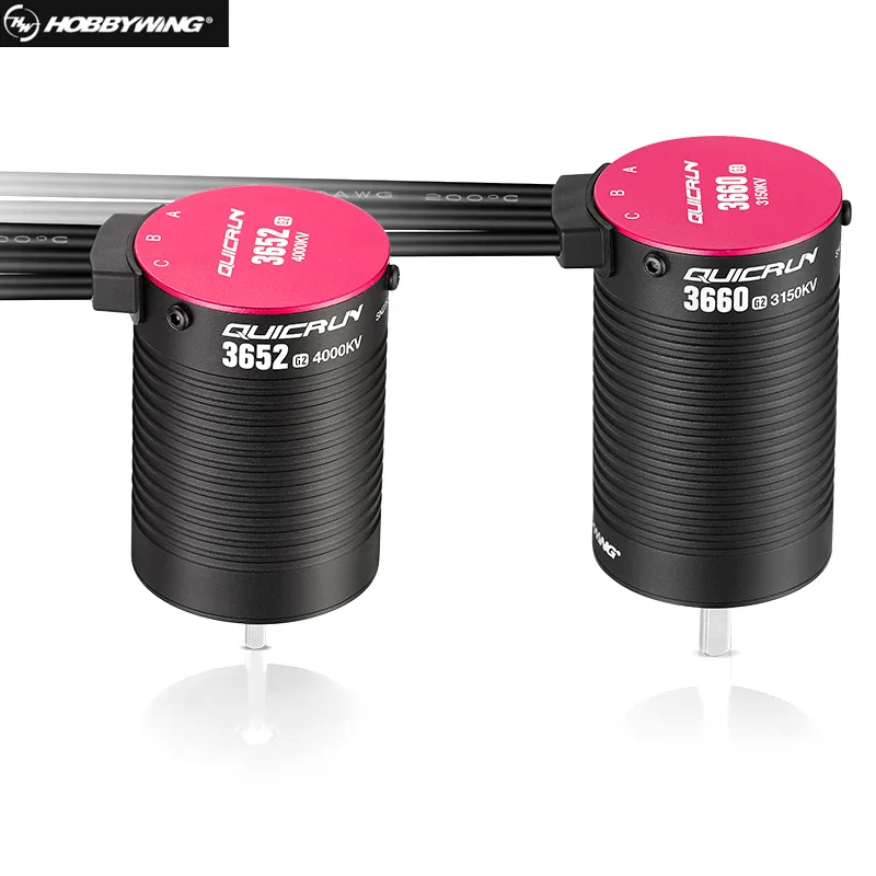 HOBBYWING QuicRun 3652SL 3250KV/4000KV/5400KV 3660SL 3150KV/3700KV G2 Sensorless Brushless Motors 2-3S for 1/10 1/8 RC Car Buggy