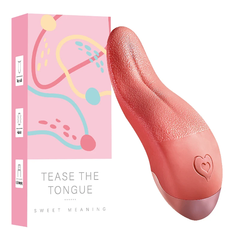 MizzZee Soft Tongue Vibrator for Women, Licking and Massage Toy, Waterproof, Full-Body Stimulator, Adult Pleasure Device