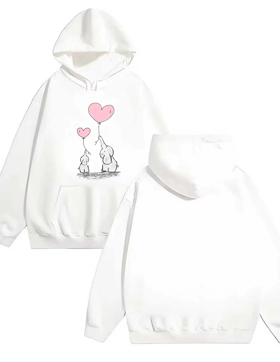 

2025 Модный бренд Y2k 330G, сверхпрочная толстовка с капюшоном и принтом слона в форме сердца для мужчин и женщин на Хэллоуин