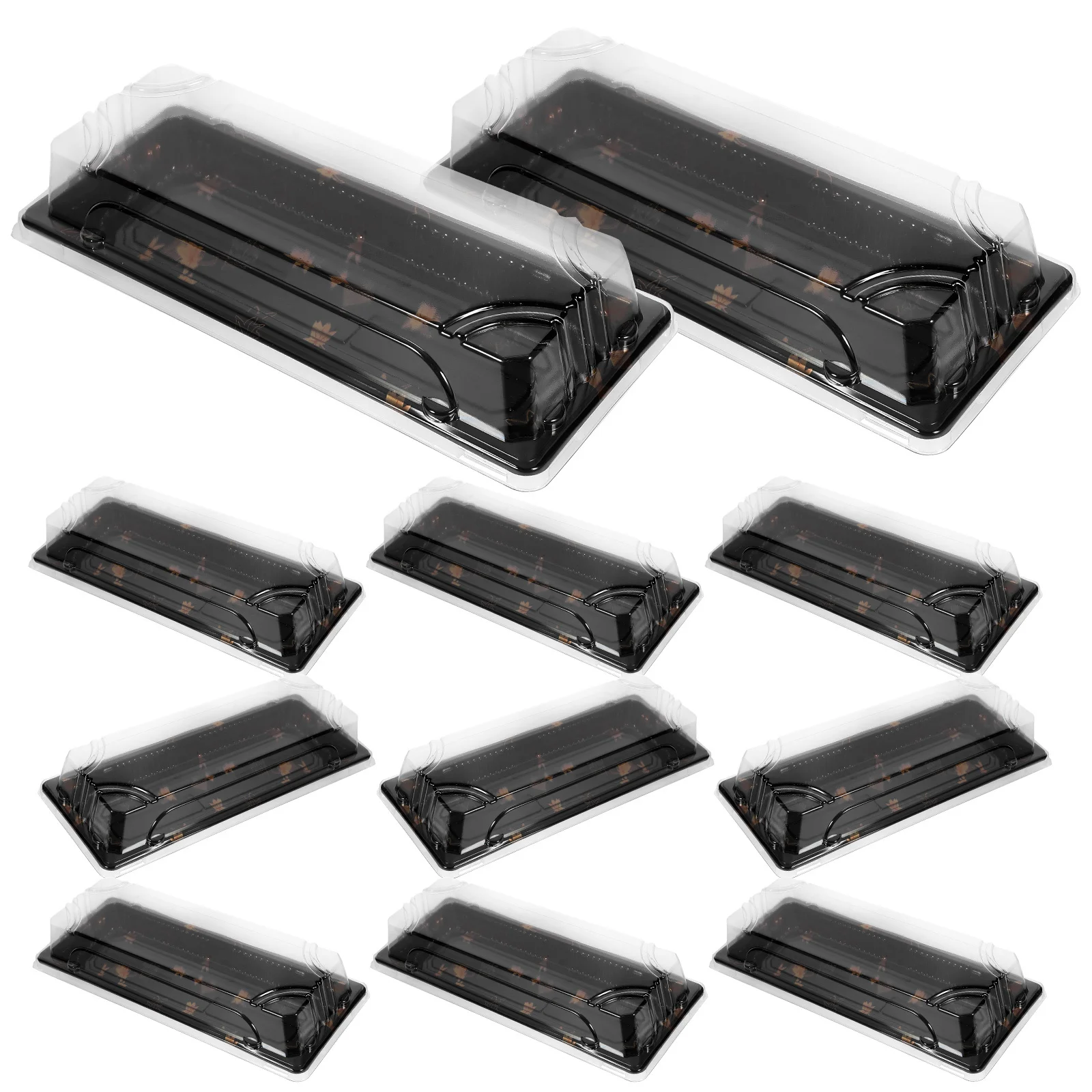 

20Pcs Disposable Sushi Box Plastic Food Packing Container No Smell Fridge Safe Takeout Carry Out Box for Lunch Dinner Party