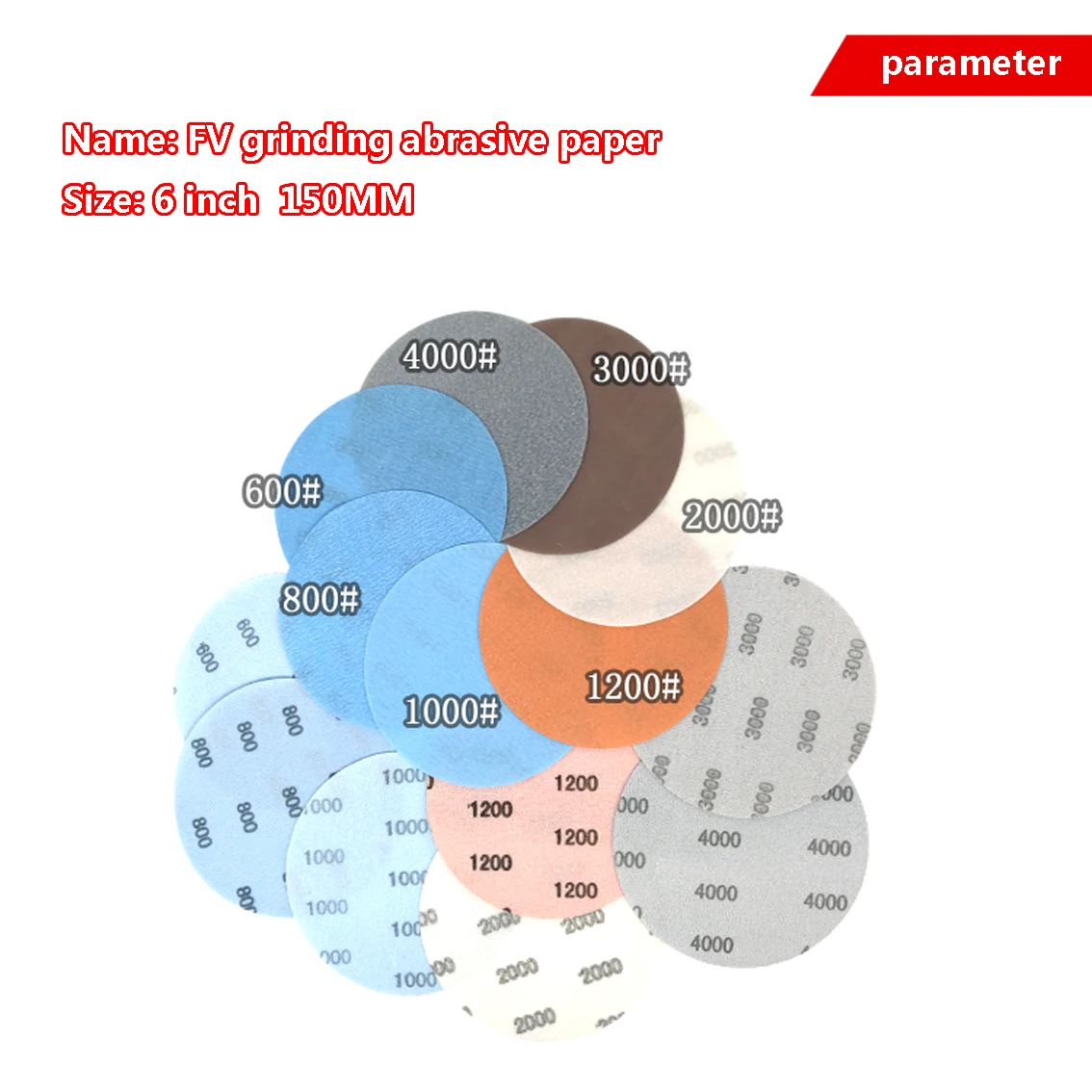 5 인치 150mm FV 소프트 필름 사포 미세 광택 및 광택 자동차 뷰티 페인트 건조 지면 먼지 부분 제거 오렌지 껍질