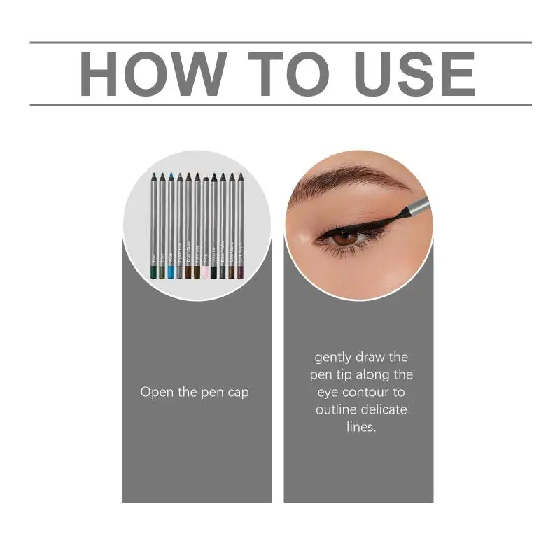Waterproof Eyeliner Pen Brown Sugar Color Smudge Proof Liquid Pencil for Daily Natural Makeup Look