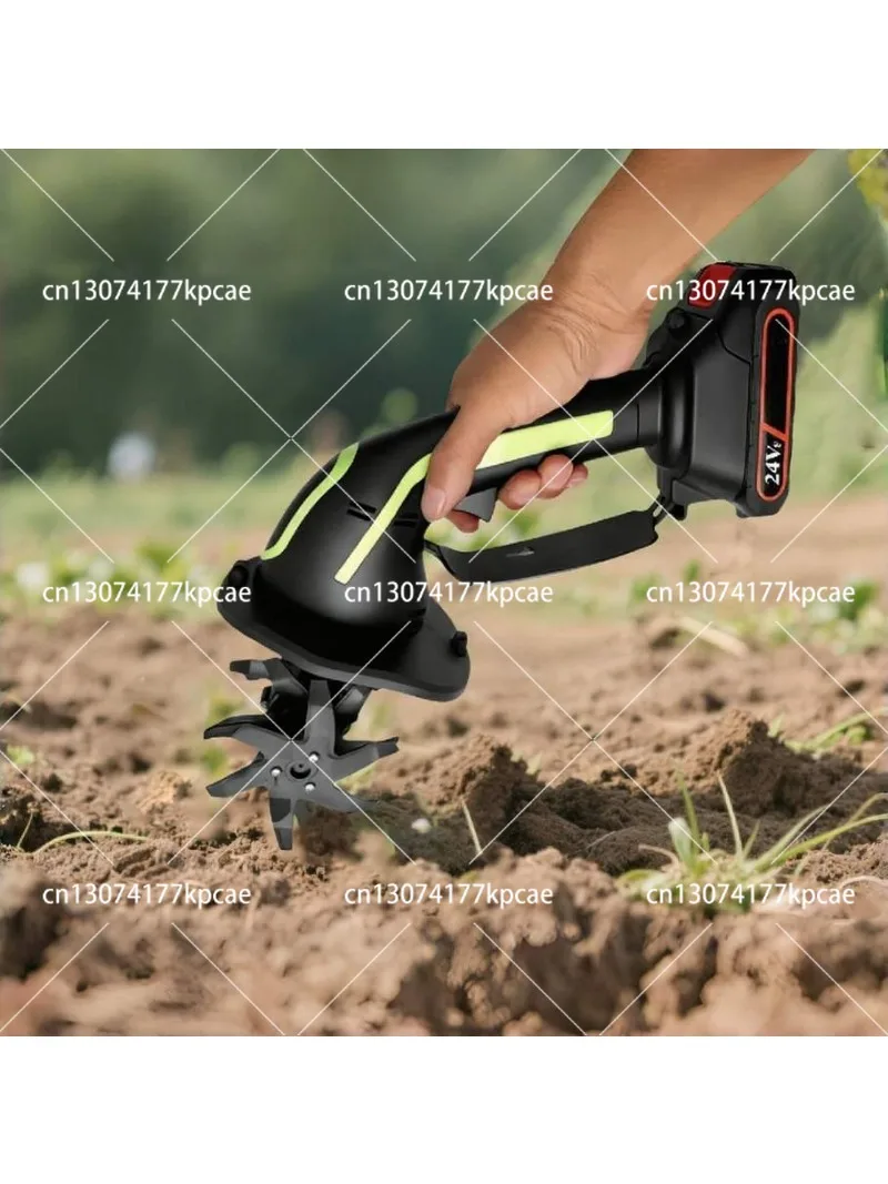 Rechargeable Mini Tiller Handheld Electric Soil Loosener for Garden Planting
