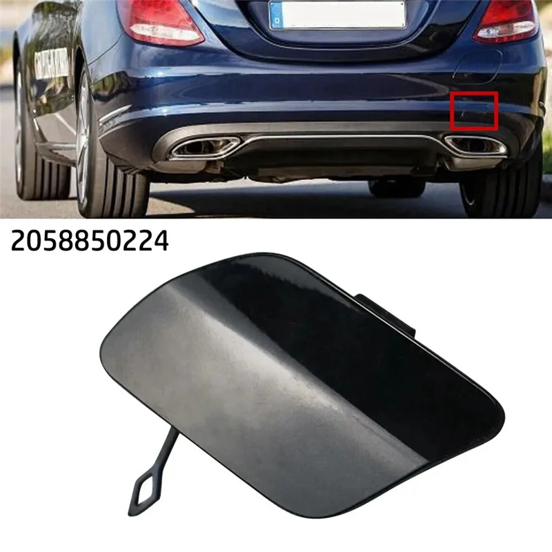 Rear Bumper Tow Hook Cover Towing Cover Car for Mercedes C Class Sedan(W205) 2015-2021 A2058850224 2058850224