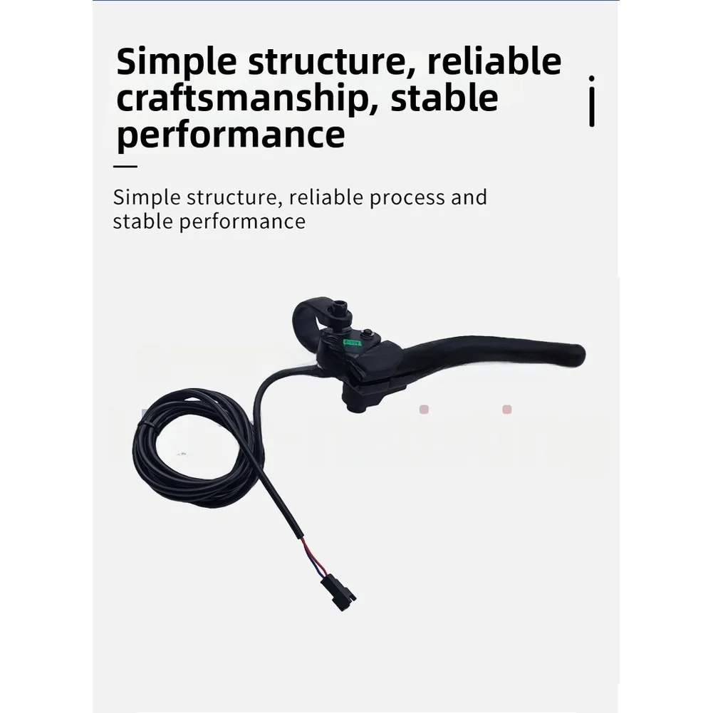 

For Electric Vehicle Parking Brake Lever Black Aluminum Alloy with Mechanical Switch and Waterproof Performance