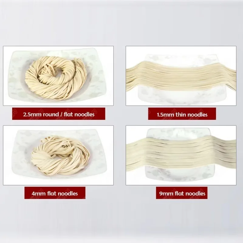 2025FKM140-3 التجارية المنزلية الكهربائية صانع المعكرونة صانعة النودلز ماكينة تصنيع المعكرونة أداة فرد العجين سمك قابل للتعديل 3 Kni