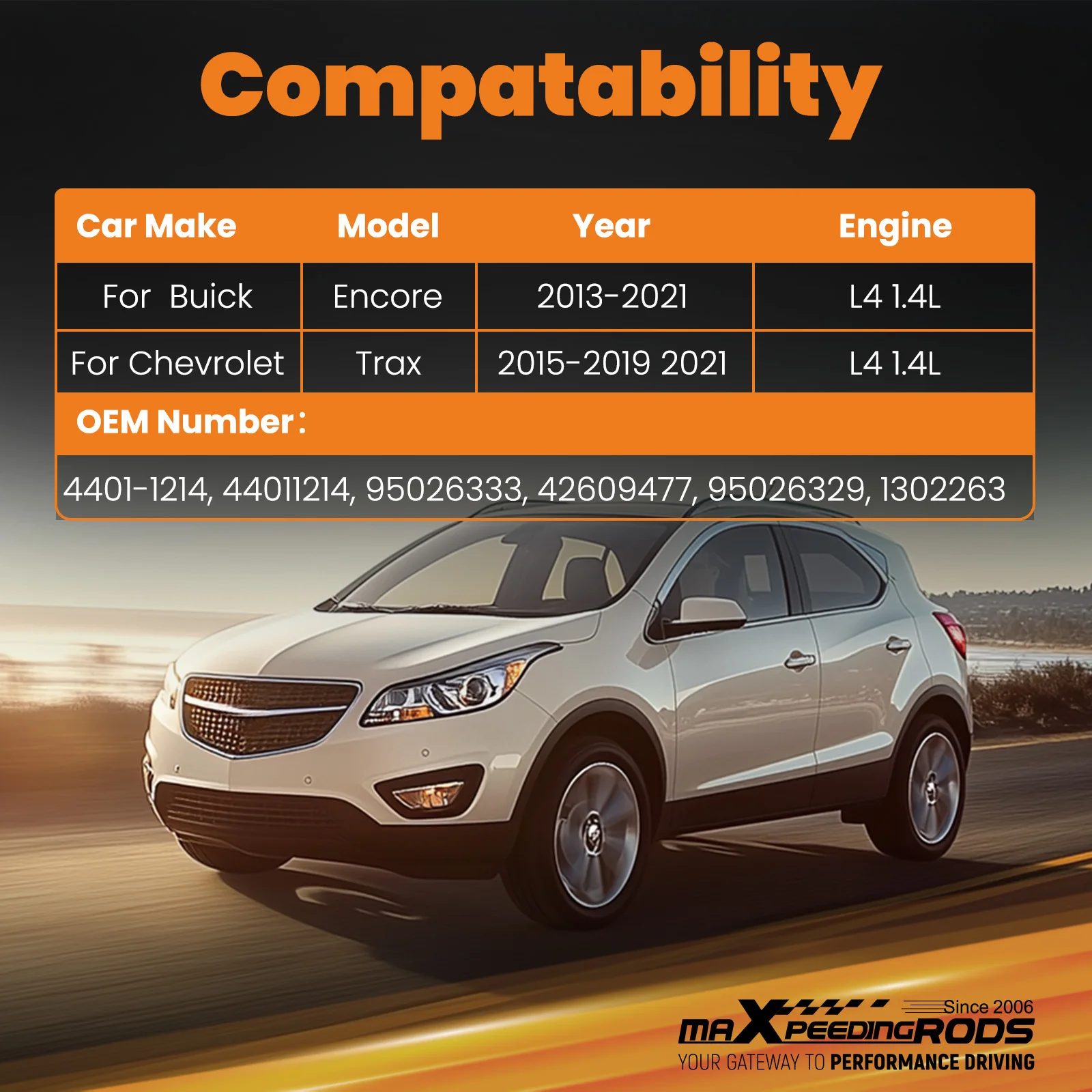 

Интеркулер для Buick Encore 2013-2021, Chevrolet Trax 2015-2019 1.4L L4 95026329